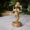 Large Dokra Statute of Dancing Ganesha