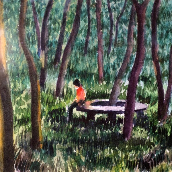 Waiting in the woods Painting idea