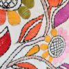Katha stitch on white Bishnupur katan silk multi coloured Katha Stitch On White Bishnupur Katan Silk