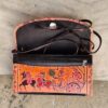 Ochre and black sling bag2 Ochre and black leather sling bags