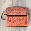 Ochre and black sling bag4 Ochre and black leather sling bags
