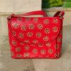 Red hand bag 2 Red color hand-made leather bag for women