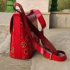 Red hand bag 3 Red color hand-made leather bag for women