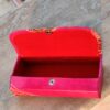 Scarlet leather spectacle case for both men and women