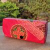 Scarlet leather spectacle case for both men and women
