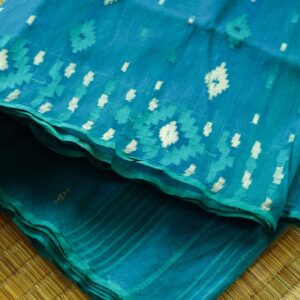 Authentic Jamdani Saree from Bangladesh - Blue