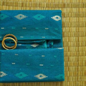 Authentic Jamdani Saree from Bangladesh - Blue