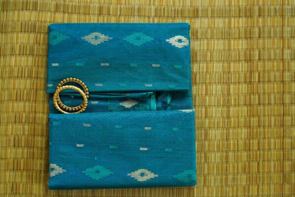 Authentic Jamdani Saree from Bangladesh - Blue