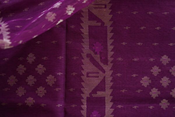 Authentic Jamdani Saree from Bangladesh - Violet