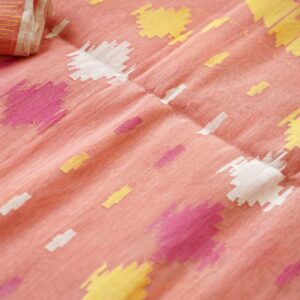 Authentic Jamdani Saree from Bangladesh - Peach