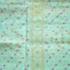 Authentic Jamdani Saree from Bangladesh - sea green and pink