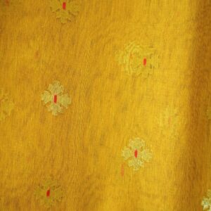 Authentic Jamdani Saree from Bangladesh - chrome yellow