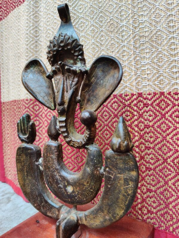 Metal Ganesh Murty with Wooden Stand