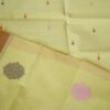 GREEN TANGAIL SAREE WITH BROWN PAAR 100% Cotton
