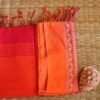 ORANGE TANGAIL SAREE. 100% Cotton .