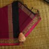 RED TANGAIL SAREE WITH BLACK AND GOLDEN PAAR. 100% Cotton