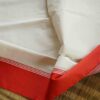 OFF WHITE AND RED TANGAIL SAREE  100% Cotton