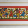AUTHENTIC PATACHITRA SCROLL DANCING FIGURES 100% HAND PAINTED