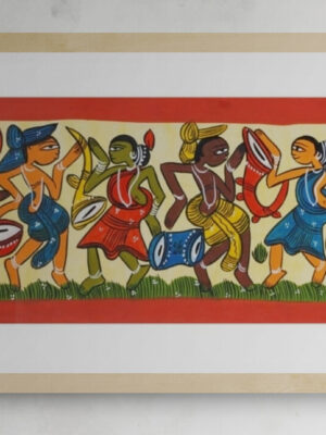 Authentic Pattachitra Scroll Dancing Figures