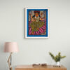 hallway-wooden-cabinet-and-lamp AUTHENTIC PATACHITRA PAINTING MANOSHA 100% HAND PAINTED