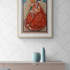 AUTHENTIC PATACHITRA PAINTING LADY WITH BIRD 100% HAND PAINTED