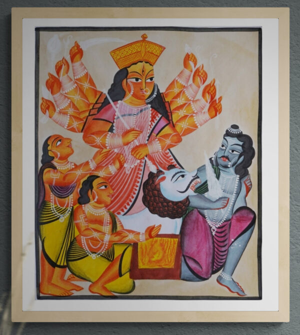 AUTHENTIC PATACHITRA DURGA PAINTING 100% HAND PAINTED