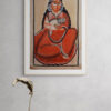 AUTHENTIC PATACHITRA PAINTING LADY AND CAT 100% HAND PAINTED