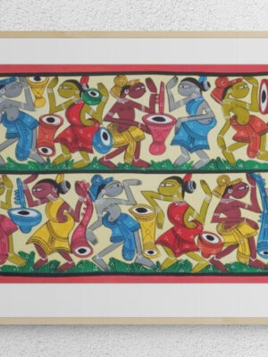 Pattachitra Scroll Dancing Figures