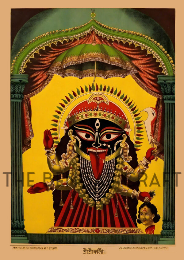 Kalighat Kali Dakshina Kali Print - Variant