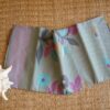 Pastel floral handwoven cotton saree from Bengal with grey base and colorful motifs