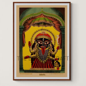 Kalighat Kali Dakshina Kali Print - Variant