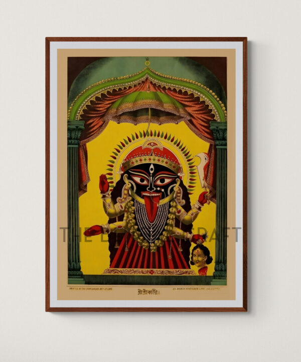 Kalighat Kali Dakshina Kali Print - Variant