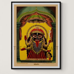 Kalighat Kali Dakshina Kali Print - Variant