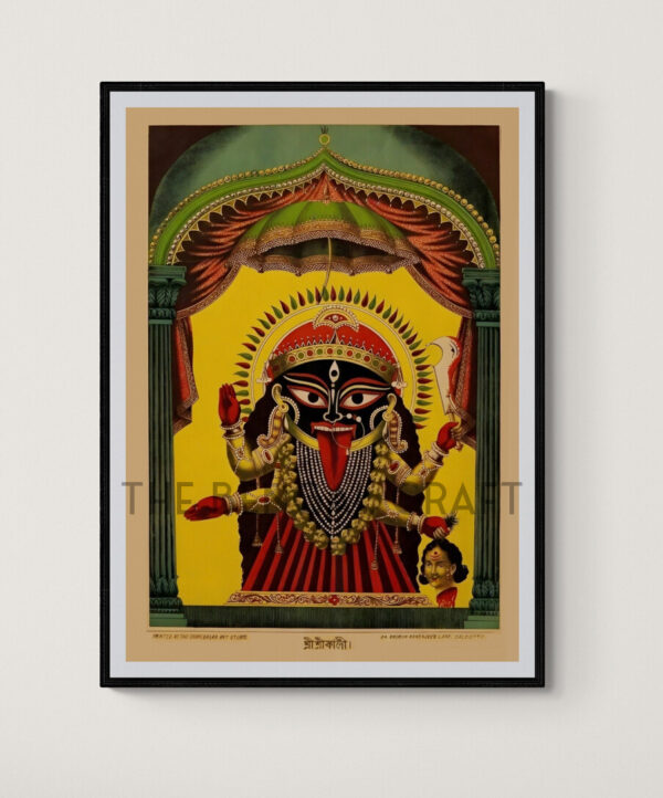 Kalighat Kali Dakshina Kali Print - Variant