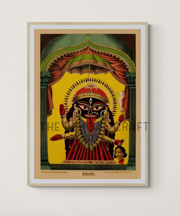 Kalighat Kali Dakshina Kali Print - Variant