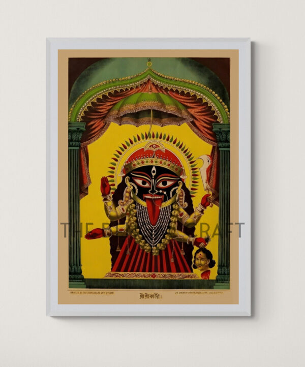 Kalighat Kali Dakshina Kali Print - Variant