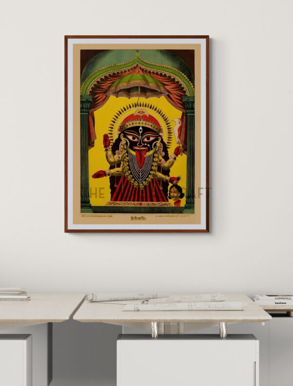 Kalighat Kali Dakshina Kali Print - Variant