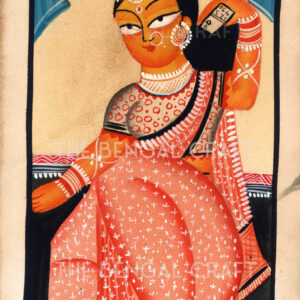 Pattachitra Woman with Phone