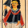 Kalighat Painting of Man with Umbrella