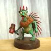 Bhoy-Peyo-Na-Sukumar-Roy Voy Peyo Na (ভয় পেয়ো না) hand-painted collectible miniature inspired by Sukumar Roy’s Abol Tabol, featuring the humorous horned character holding a lantern and club on a wooden display base