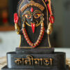Hand-painted Maa Kali resin collectible miniature inspired by Kalighat art and crafted in Kolkata