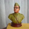 netaji 1 Netaji Subhas Chandra Bose hand-painted collectible bust in military uniform with cap and round spectacles